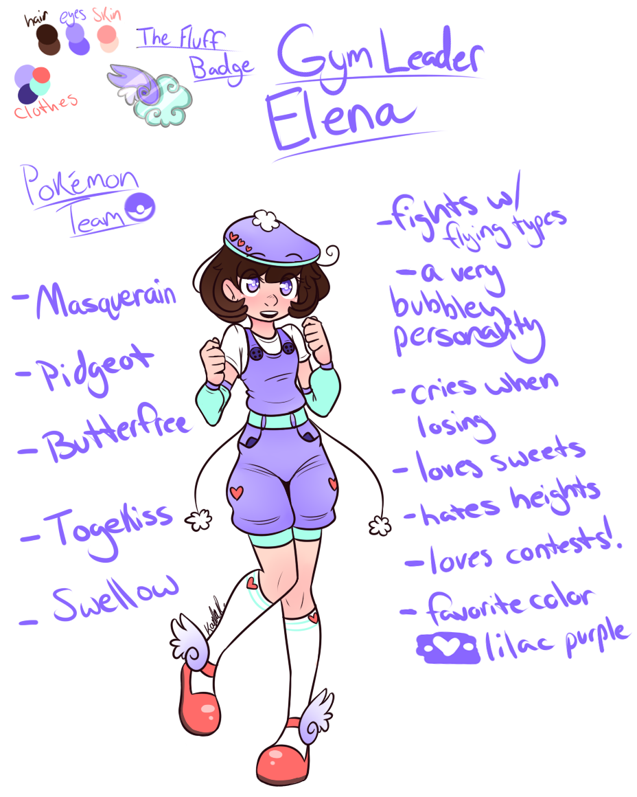 Gym Leader Elena Design and Info