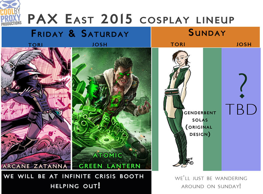 Pax2015 Lineup by coolbyproxy