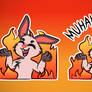 Fire bunny sticker for Knufte :3