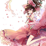 Anime Girl in Pink Dress Render