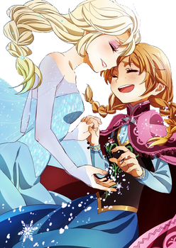 Frozen Elsa and Anna Render