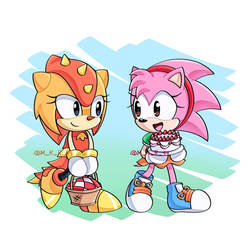 Amy and Trip having a picnic