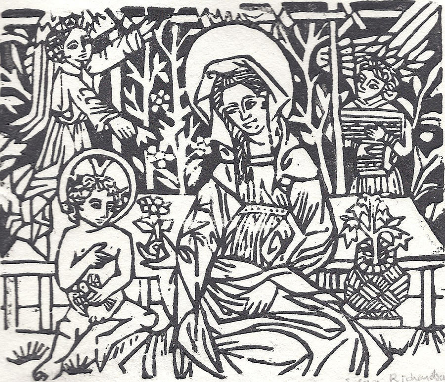 Madonna and Child with Angels by Silkenray