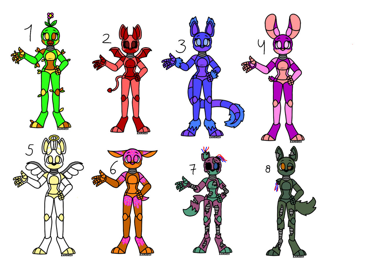 Fnaf Model Base Design Base fnaf OTA (closed) by GameplayerFoxy on DeviantArt