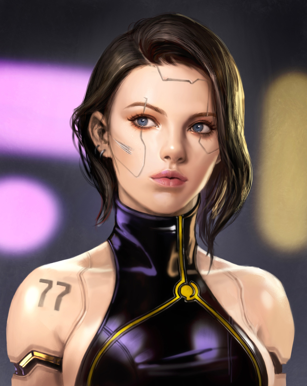 Cyberpunk girl by krzychumen on DeviantArt