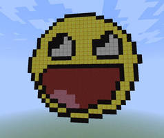 awesome face pixelated in minecraft