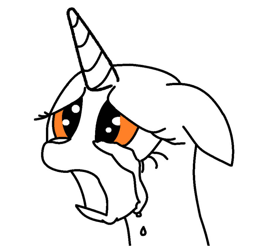 Mlp Base.1 Cry Unicorn by DrawnTune on DeviantArt