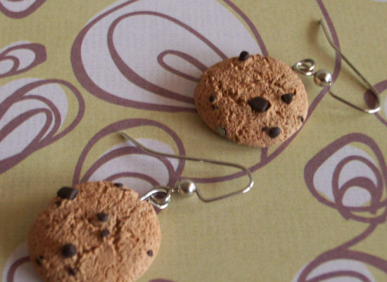 Chocolate Chip Cookie Earrings