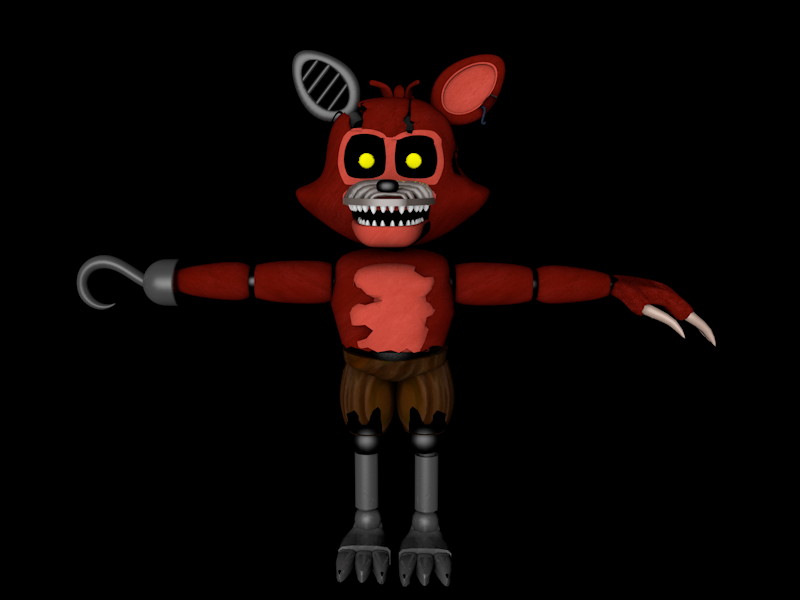 C4D FNAF World Adventure nightmare foxy full body by mauricio2006 on  DeviantArt