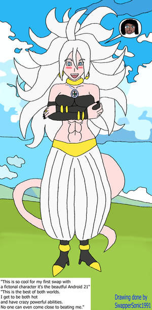 Cyrene Heartstone in Android 21's body drawing
