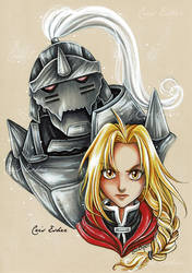 Elric Brothers - Fanart Full Metal Alchemist by CrisEsHer