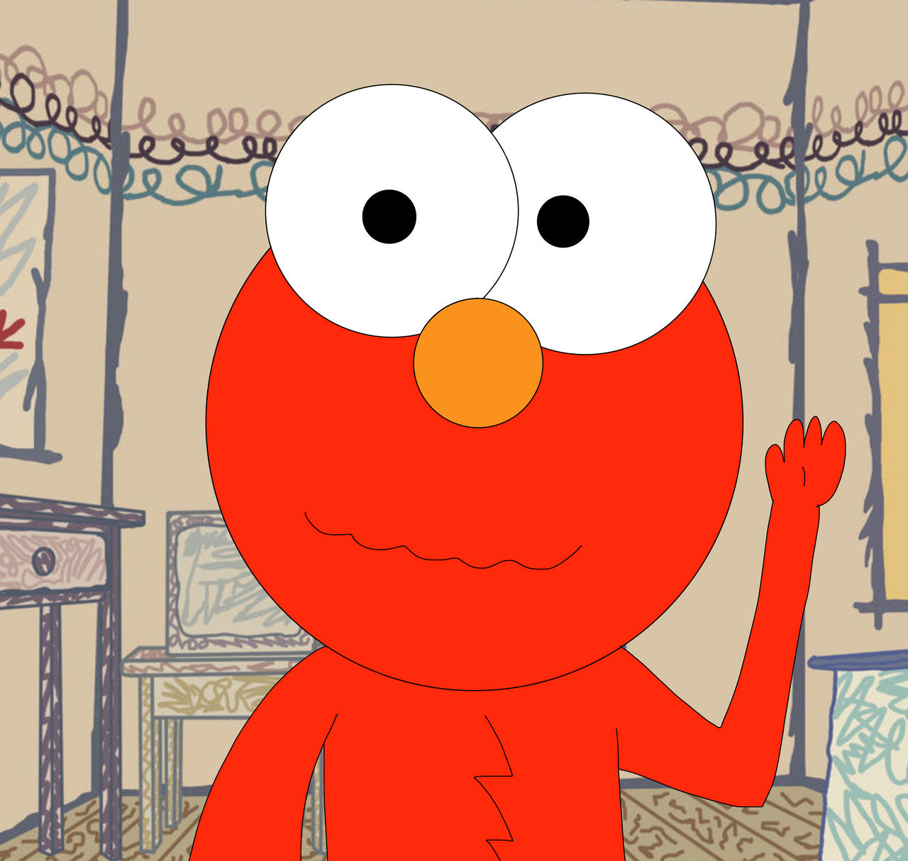 Create Draw Elmo My Drawing Of Elmo by MisterCraigBoi on DeviantArt