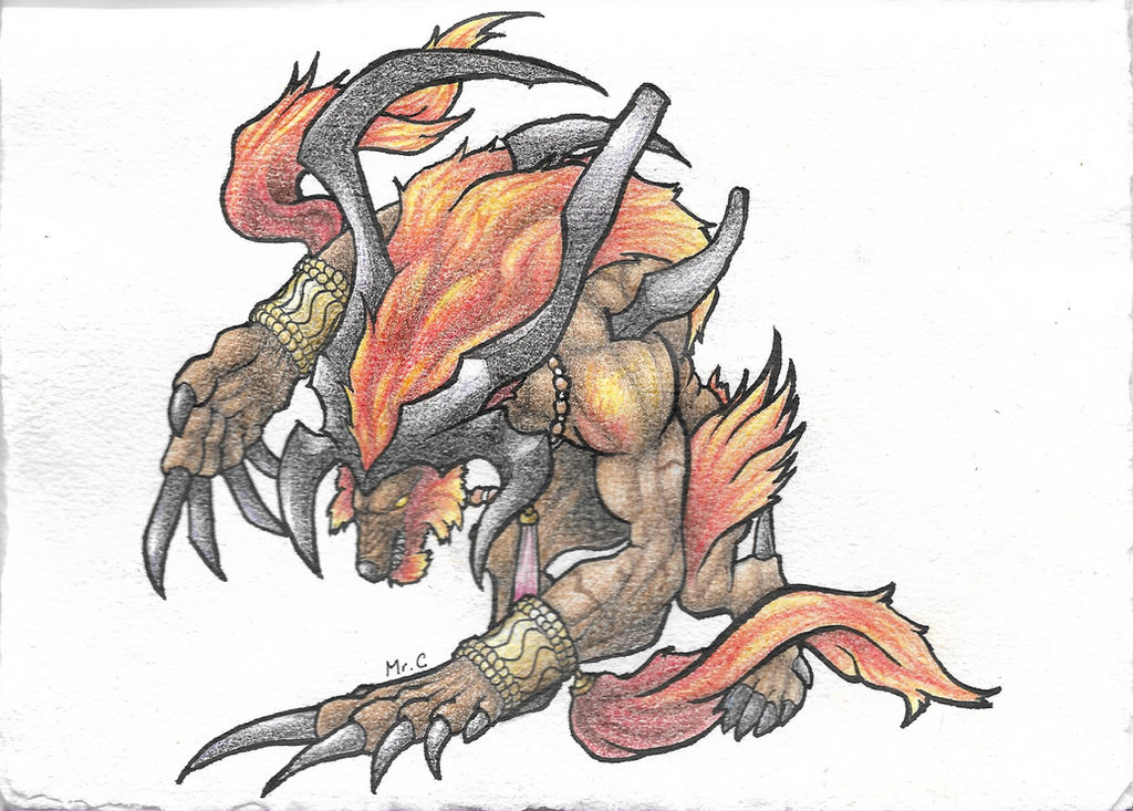 Simple Ifrit Ifrit by LeMonsieurC on DeviantArt