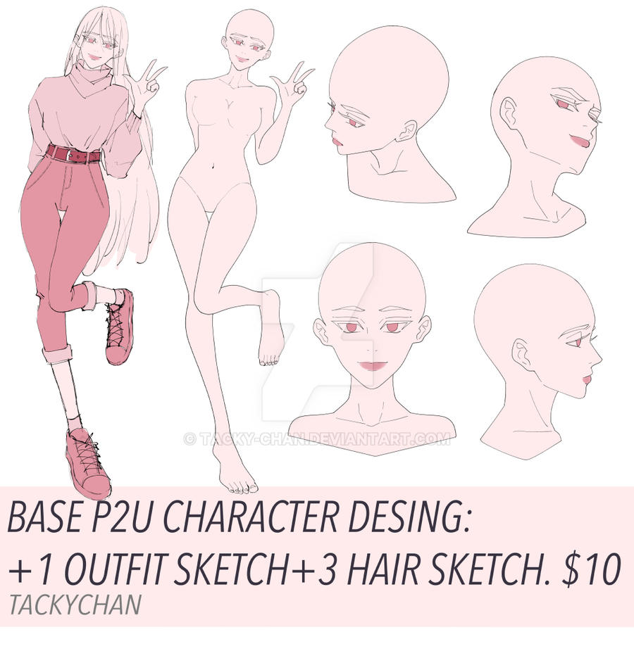 BASE P2U: Character desing female by Tacky-Chan on DeviantArt