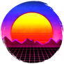 80s Retro Sunset (T-shirt)