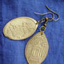 Memory coin earrings