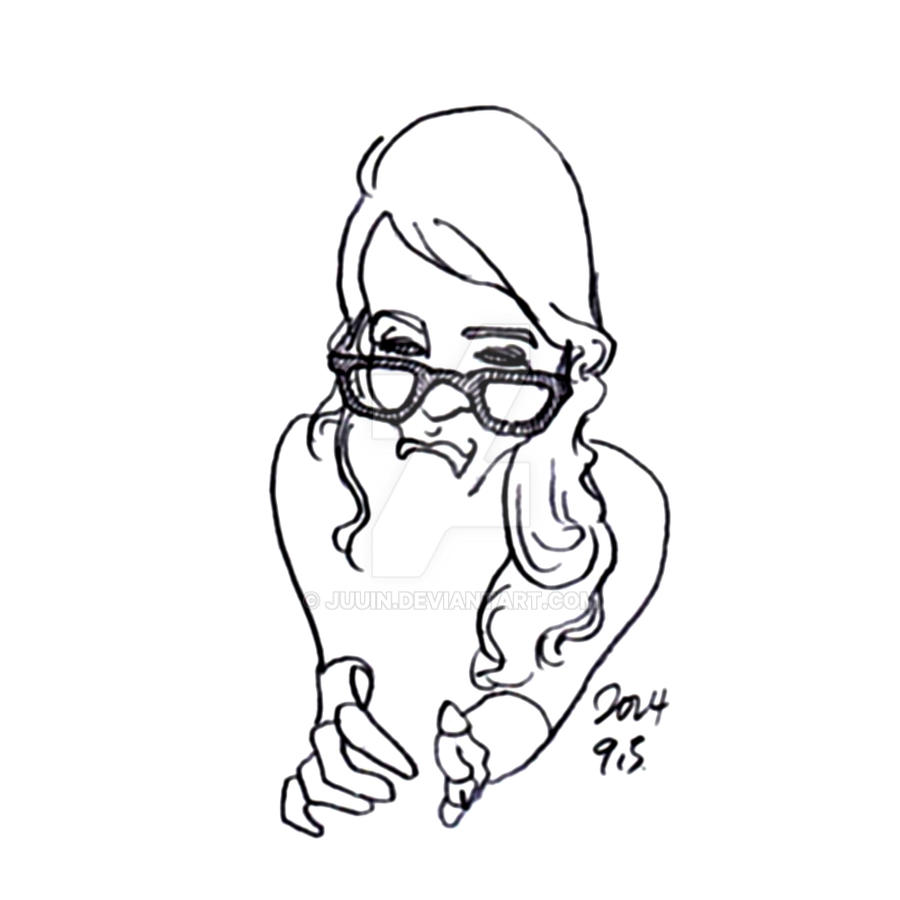 A woman in glasses