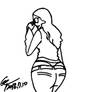 A woman showing