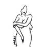 A woman taking off her cloth