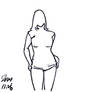 A woman showing in public