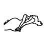 A woman tied without rope