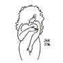 A woman Venus Pudica pose