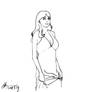 A woman showing her secrete under her dress
