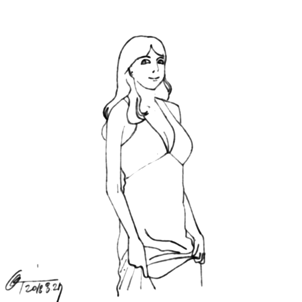 A woman showing her secrete under her dress