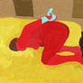 A woman in tied on bed (2022 05 28)