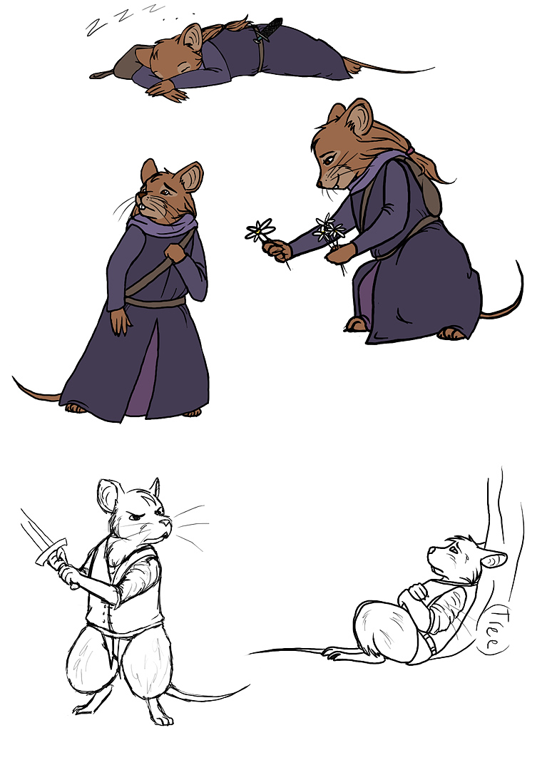 Redwall: Rose and Martin poses