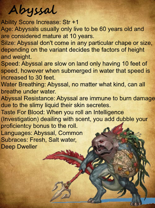 Abyssal Race Sheet by Jho-Senpai on DeviantArt