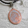 Dragon Fire Acid Etched pendant-necklace