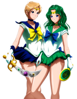 Sailor Neptune and Uranus