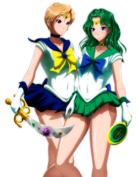 Sailor Neptune and Uranus