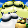 Gigantic Klump with K.Rool and Zeomon