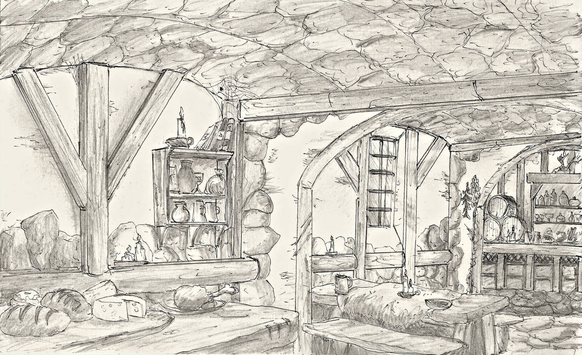 Stonehill Inn, Interior (Lost Mine of Phandelver) by BBWoofs on DeviantArt