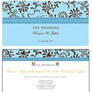 blue wedding invitation