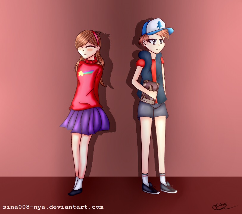 Gravity Falls (anime) - Dipper and Mabel by sina008-nya on DeviantArt Gravity Falls (anime) - Dipper and Mabel by sina008-nya on DeviantArt