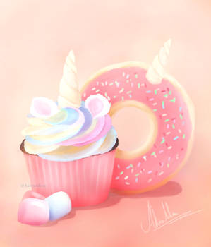 Unicorn Cupcake and Donut