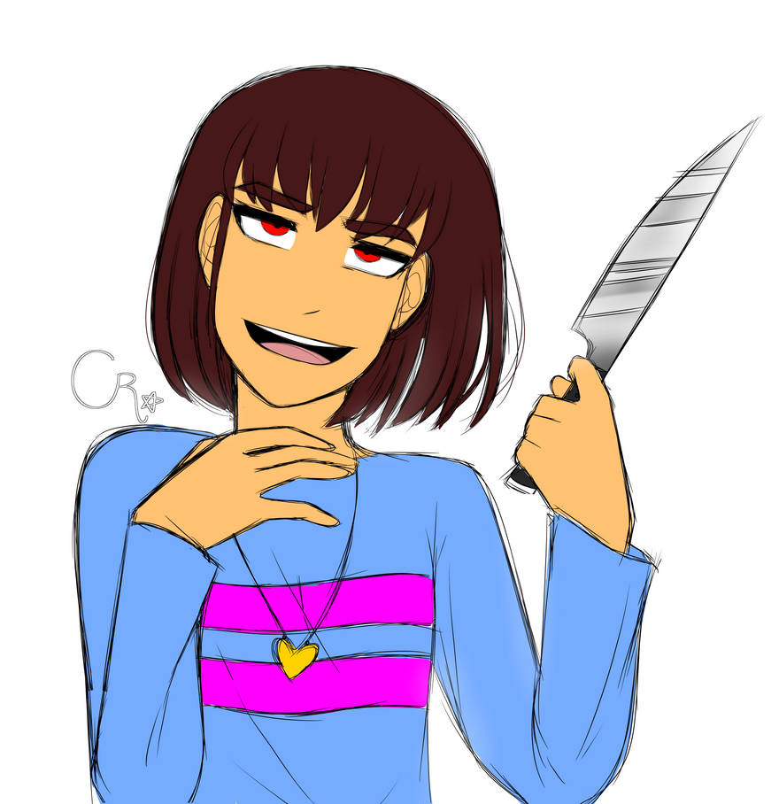 Frisk Getting Slaughtered Genocide Frisk doodle by cosmicreptilian on DeviantArt