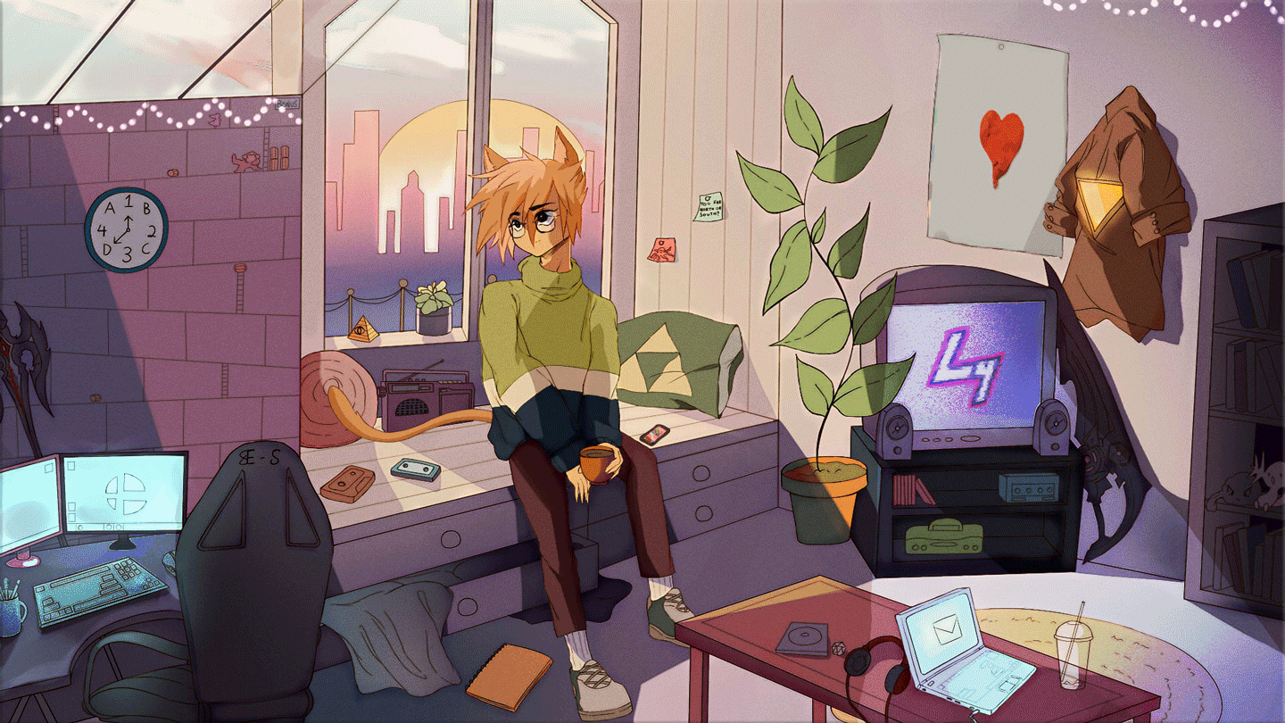 Animated Lofi Background by Mushroom-Hime on DeviantArt Animated Lofi Background by Mushroom-Hime on DeviantArt