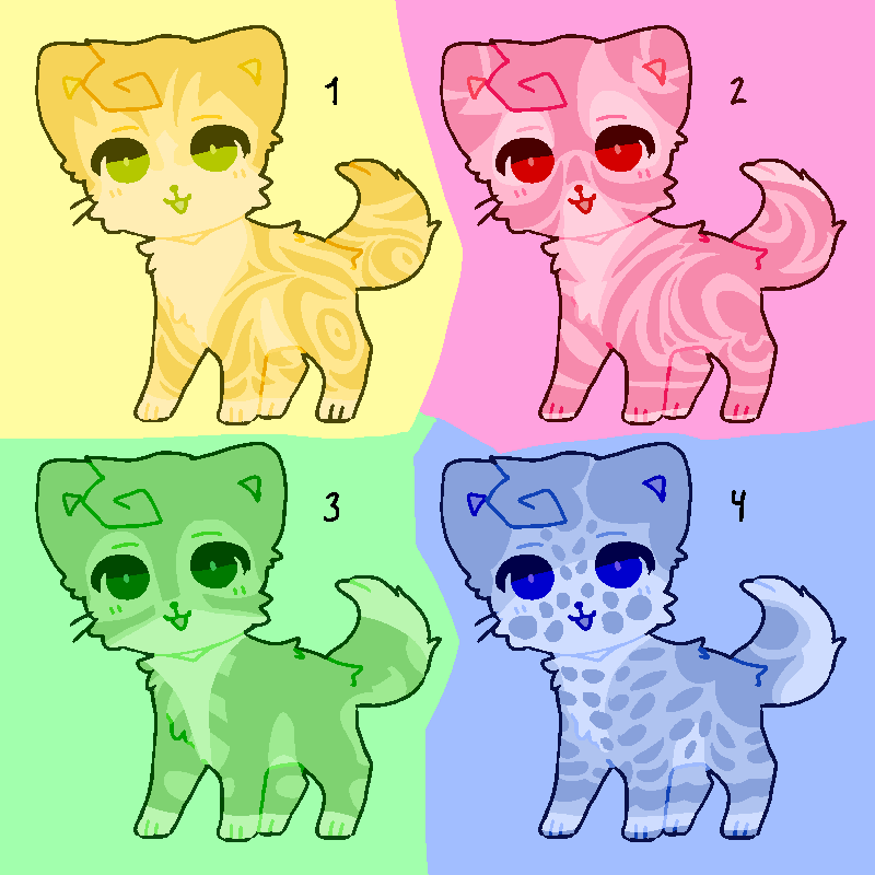 (3/4 OPEN) Candy Cat adopts by hori5 on DeviantArt