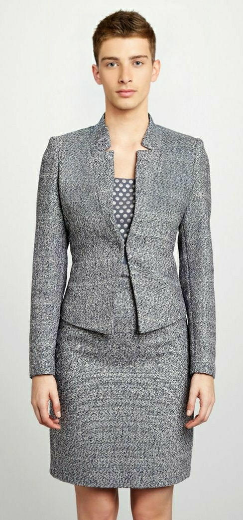 Guy Wearing a Ladies Office Suit by FeminineGuys on DeviantArt