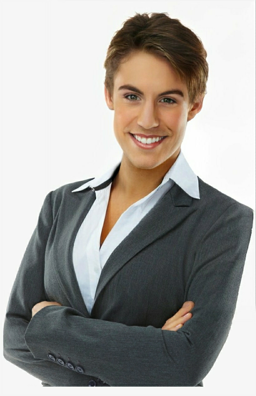 Guy Wearing a Women's Business Suit by FeminineGuys on DeviantArt