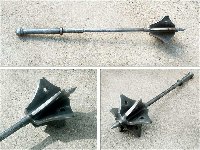 Flanged mace