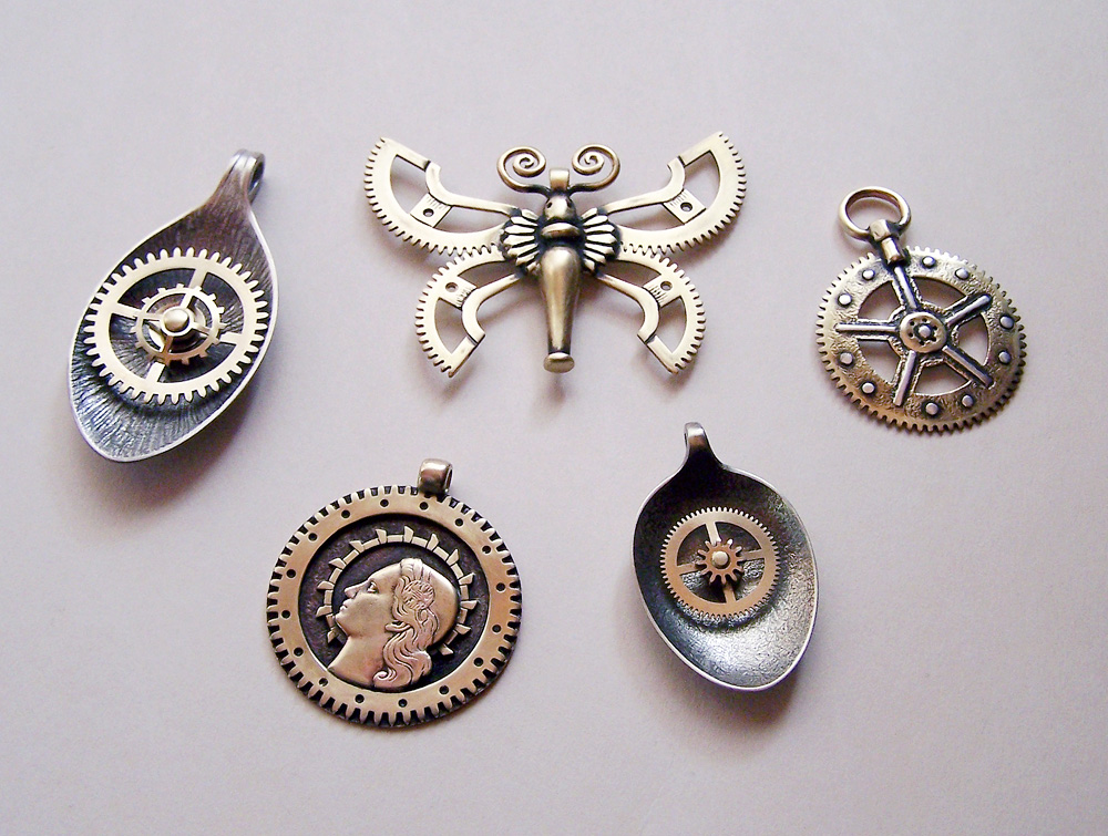 Clockpunk pendants 5