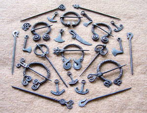 Steel brooches and pendants 2