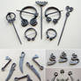 Steel brooches and pendants 3