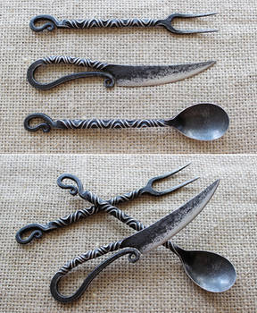 Forged eating set
