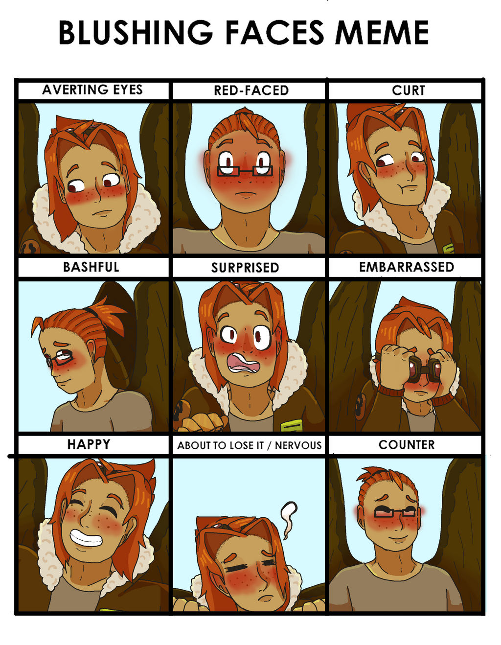 Deviantart Blushing Blushing Faces Meme by SoulspiritedWolf on DeviantArt